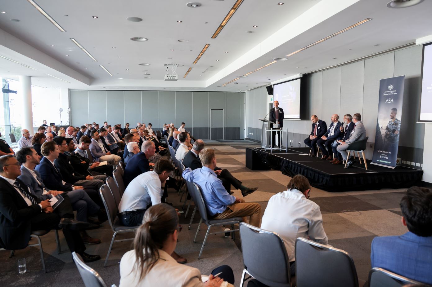 The AUKUS SRF-West Sustainment Industry Seminar in Perth focused on immediate and long‑term sustainment opportunities under AUKUS.   Delegates examined how Australian businesses can support emerging sustainment needs at HMAS Stirling and prepare for the establishment of SRF‑W.