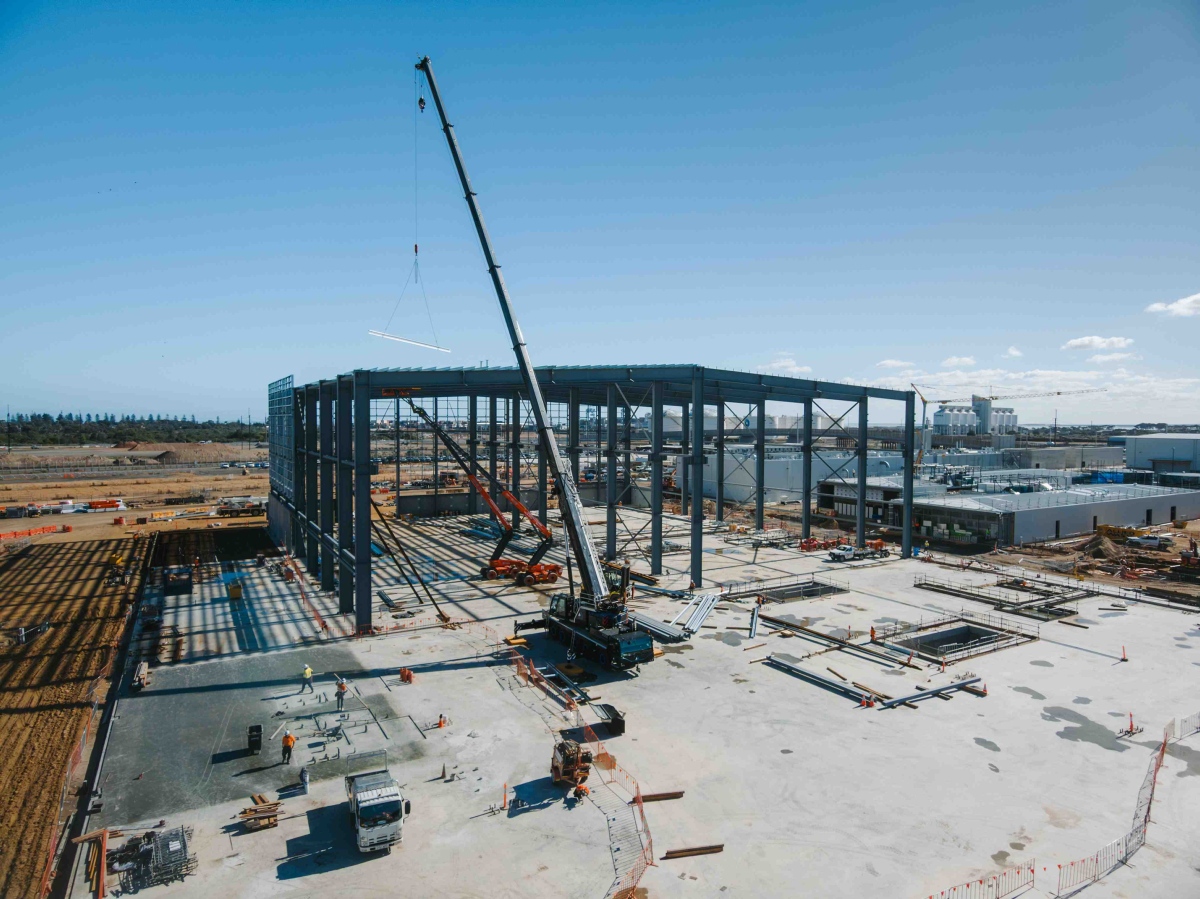 Construction is underway at the future Nuclear-Powered Submarine Construction Yard at Osborne, South Australia.