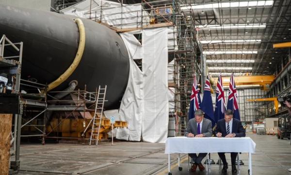 Deputy Prime Minister and Minister for Defence, The Hon Richard Marles MP, and Premier of South Australia, Peter Malinauskas MP, formalised a land exchange agreement at Osborne, South Australia, on 10 November 2023 to secure a site for the construction of Australia’s next-generation conventionally-armed, nuclear-powered submarines at Osborne Naval Shipyard.