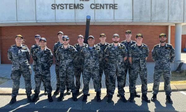 Ten of the newest prospective submariners conduct a realistic job preview with the Submarine Recruiting, Mentoring and Development Team at HMAS Stirling, Western Australia.