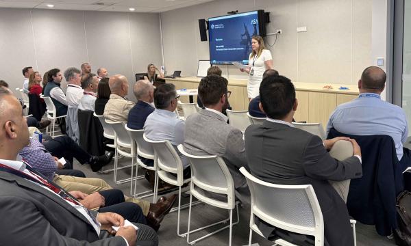 ASA's Kate van Hilst welcoming participants to the inaugural Technical Data Sharing Industry Day held recently in Sydney.  