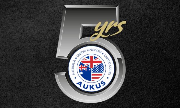 5 year logo of AUKUS